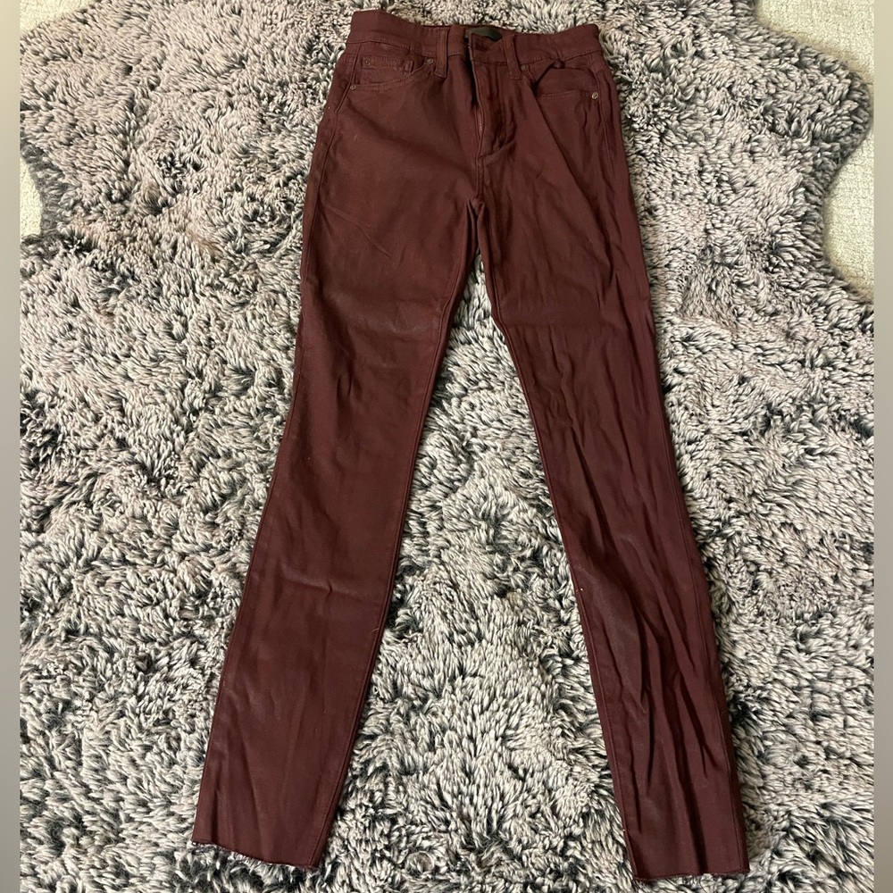 Joe's Jeans: The Charlie, Red Wine Skinny Jeans - Worn